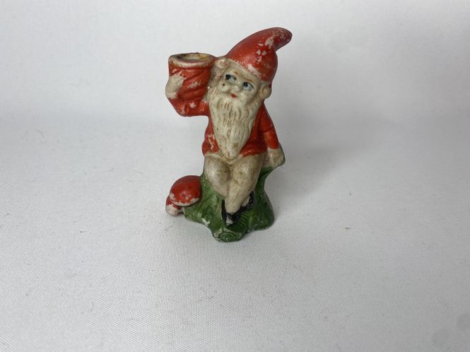 Hovedbilde Nisse i bisque med lysholder